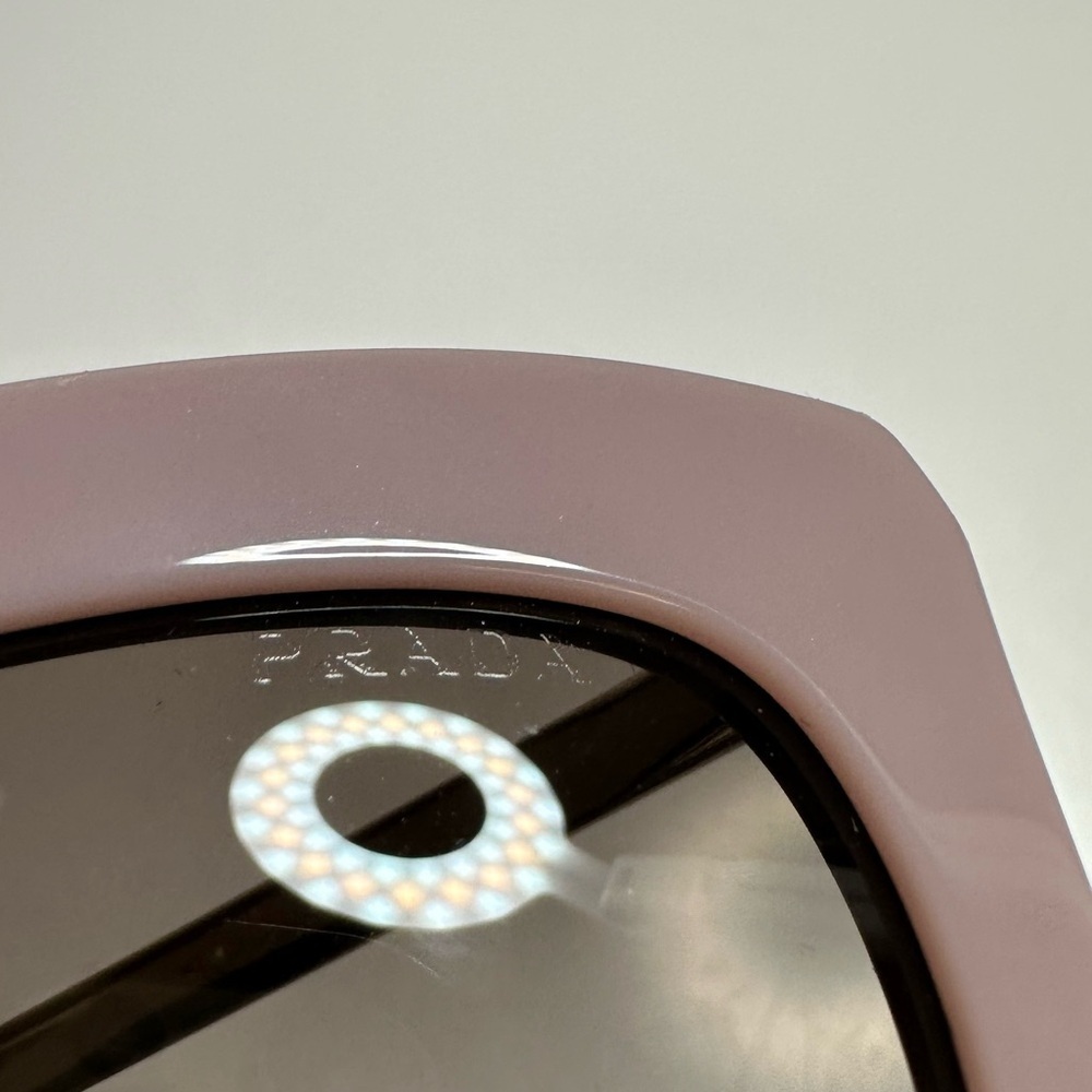 Prada Cinema Iconic Cat Eye Sunglasses 09Q Opal Pink Gold Aviator Gradient - Picture 13 of 14